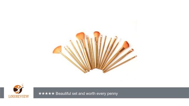 Megaga Professional makeup Brush Set,18pc Studio Pro Makeup Make Up Cosmetic Brush Set Kit (Gold) | смотреть онлайн
