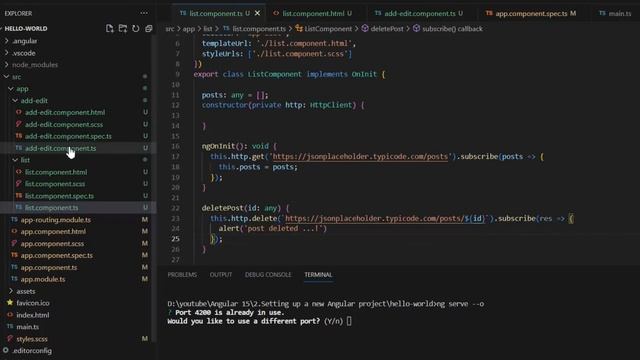 Get, Post, Put & Delete Requests | Mastering in Angular 15 from Beginner's to Advance | Lecture 29 смотреть онлайн