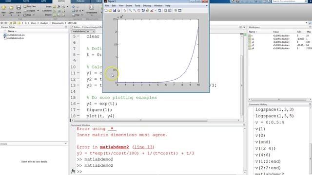 MATLAB Tutorial Lesson #02: MATLAB Vectors and Plotting смотреть онлайн