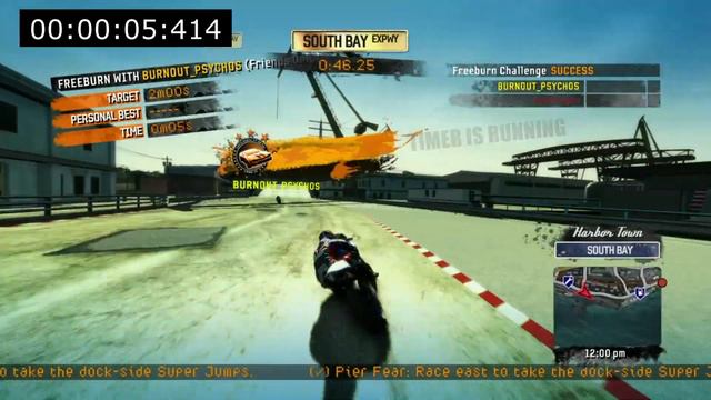 Burnout Paradise Remastered - 2 Player Motorcycle Challenge - Pier Fear - 18.304 смотреть онлайн