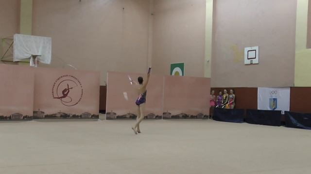 Чайковська Естер (обруч) 06.02.2016 Художественная гимнастика. Чемпионат Черниговской области смотреть онлайн