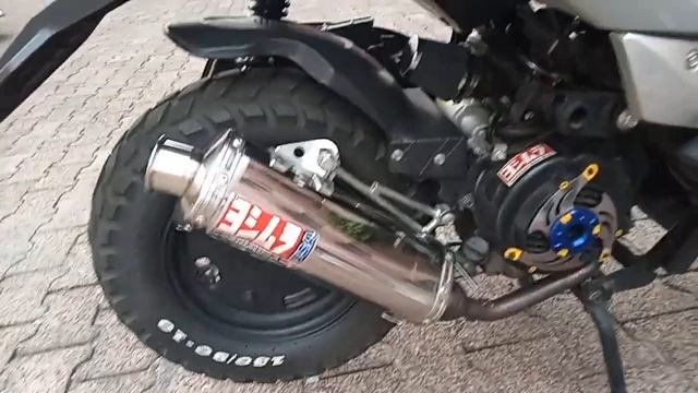Italika Ws150 Sport Scooter GY6 Yoshimura TRS Tri-Oval Stainless Exhaust Original Gascon !!!!! смотреть онлайн