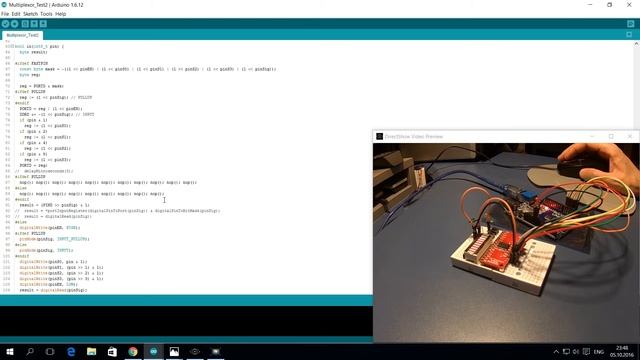 Мультиплексор/демультиплексор на 74HC4067 смотреть онлайн