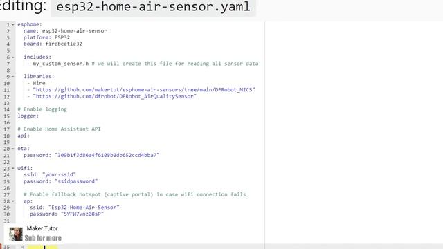 DIY Home Assistant Air Quality Sensor - espHome custom sensor | DFRobot Sensor смотреть онлайн