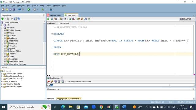 Parameterized Cursor in Oracle PLSQL смотреть онлайн