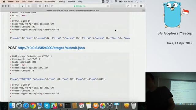 Working with JSON in Golang - GoSG Meetup (April 2015) смотреть онлайн