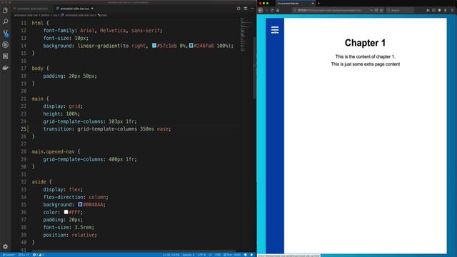 88 Animating a Sidebar смотреть онлайн