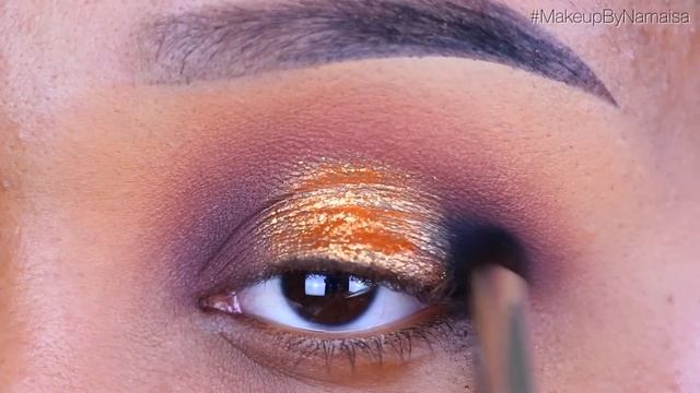 Bronze Halo Smokey Eyes Using M.A.C Reflects Bronze | MakeupByNamaisa