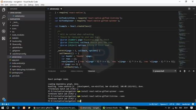 React Native - Make Listview and refresh action android and IOS смотреть онлайн