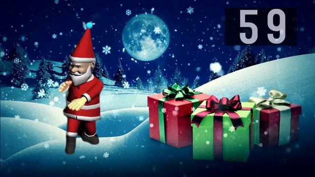 2 Minute Countdown Timer (with Music) | Animated Cartoon Santa Dancing | Christmas Vibe смотреть онлайн