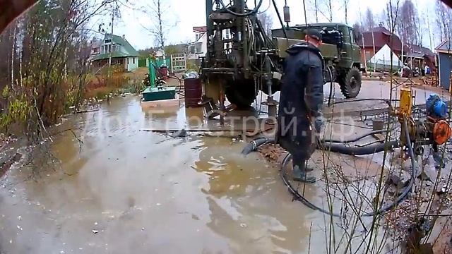 Бурение скважины под сваи глубиной 15 метров смотреть онлайн