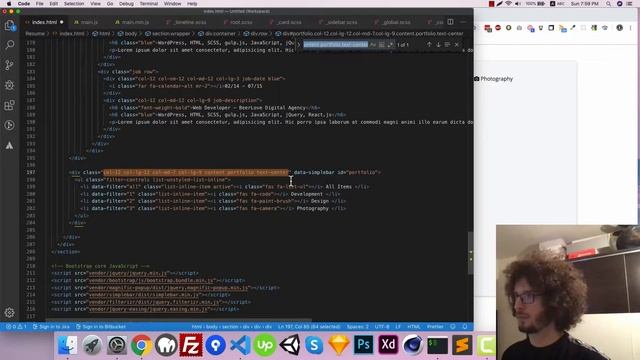Resume Portfolio Bootstrap 4 Website CodeAlong Tutorial 2/2 смотреть онлайн