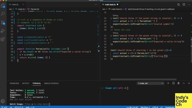 TypeScript: Live Coding a Lisp Interpreter from scratch (Part 1) смотреть онлайн