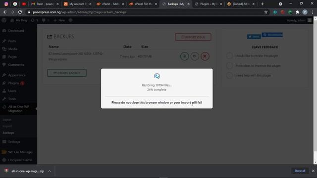 All In One WP Migration Stuck Problem 100% Solve 2023 | All In One WP Migration Import Not Working смотреть онлайн