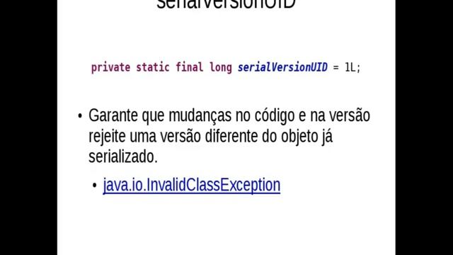 POO - Serializacao de Objetos em Java смотреть онлайн