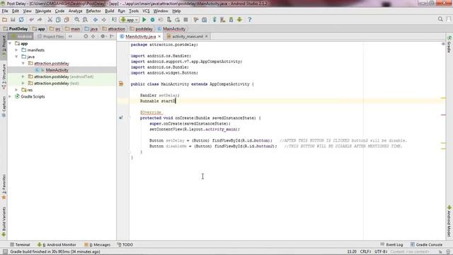 Android studio tutorial - How to set start delay in android. NEW смотреть онлайн