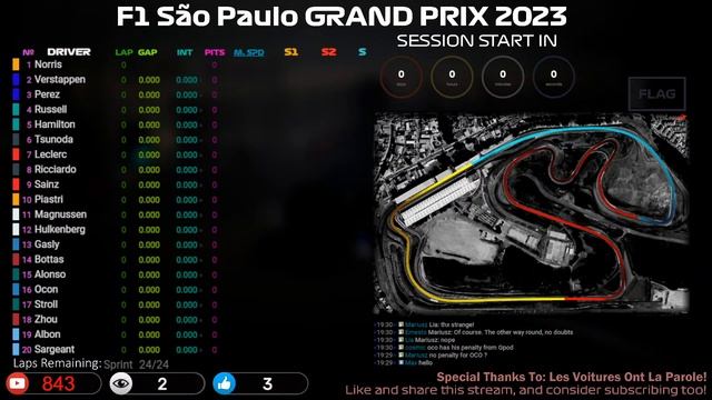 F1 Brazil GP | Sprint Watchalong | Live Timing + Boardradio смотреть онлайн