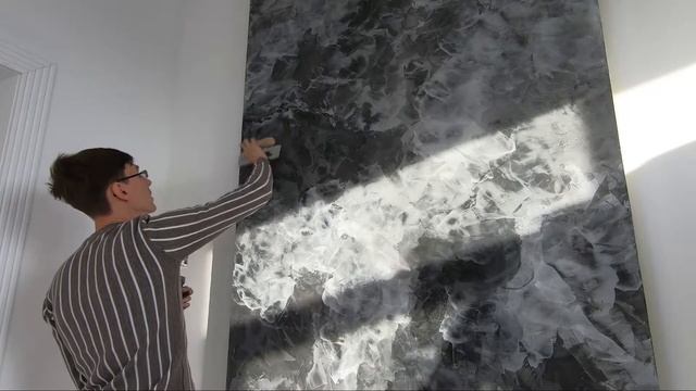 Черный мрамор из венецианской штукатурки. Часть 2. смотреть онлайн