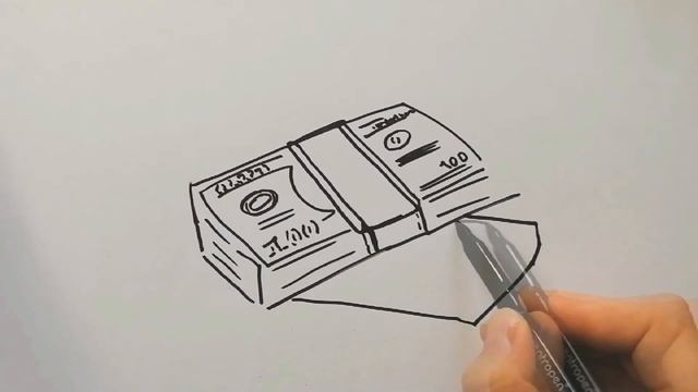 Как нарисовать ДЕНЬГИ / Рисуем пачку денег / How to draw money смотреть онлайн