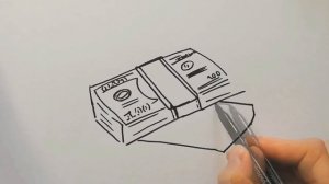 Как нарисовать ДЕНЬГИ / Рисуем пачку денег / How to draw money