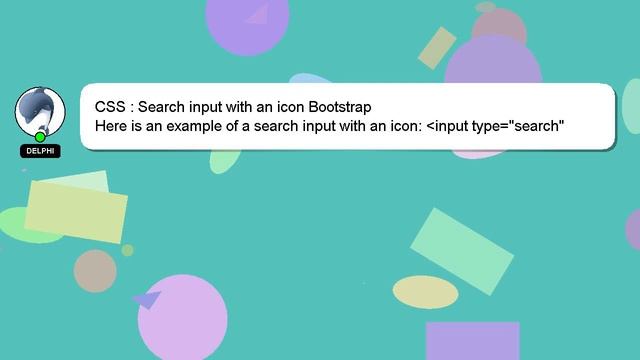 CSS : Search input with an icon Bootstrap смотреть онлайн