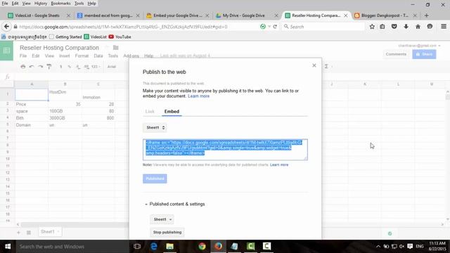 How to embed spreadsheet excel into Website or blog смотреть онлайн