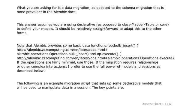 PYTHON : How do I execute inserts and updates in an Alembic upgrade script? смотреть онлайн