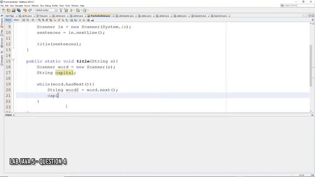 Lab 019 | Lab Java 5 Question 4 | Title Each Word смотреть онлайн