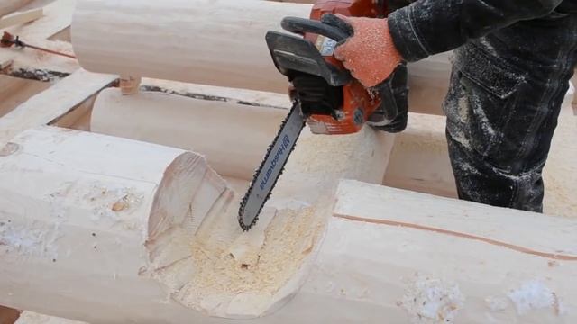 Рубка сруба в русскую чашку смотреть онлайн