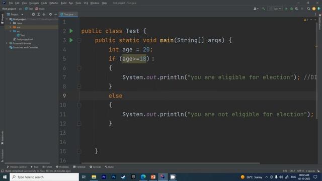 If else Statement in Java Tutorial in Hindi For Beginners Introduction to Computer Programming| 202 смотреть онлайн
