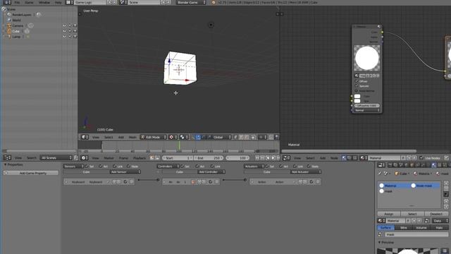 Animations in node editor - Moving UV - BGE Tutorial смотреть онлайн