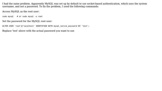 Ubuntu 18.04 LTS after fresh install of MySQL / PHPMyadmin; no root password; unable to login... смотреть онлайн
