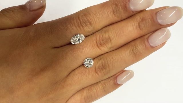 1.0 carat diamonds / бриллианты 1.0ct огранки Овал 1/7 D/SI2 GIA и Круг 2/7 E/SI2 GIA смотреть онлайн