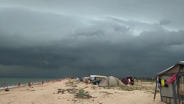 Арабатская стрелка 29.06.18. за две минуты до шторма, который нас накрыл смотреть онлайн