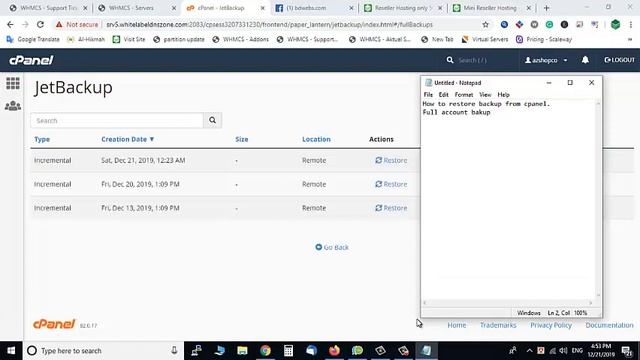 How to restore cPanel from jetbackup смотреть онлайн