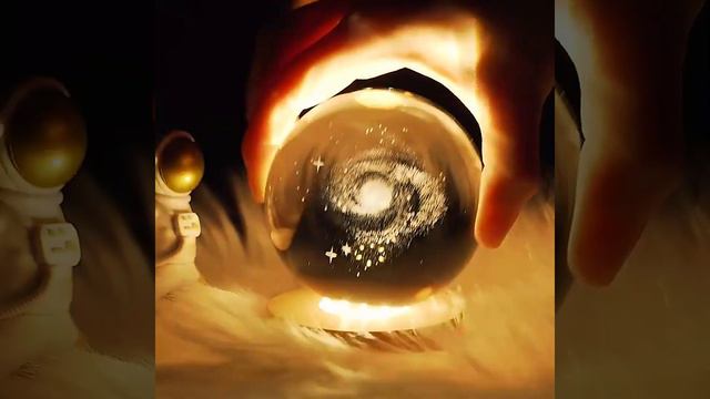 Lámpara De Noche Led Escritorio 3d Bola Cristal Galaxia Luna смотреть онлайн