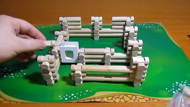 Усадьба из деревянных брусьев набор для детей конструктор / Manor of wooden beams set children #32 смотреть онлайн