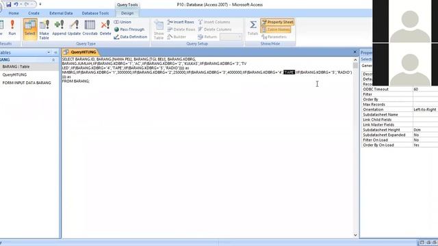 KULIAH ke 10 5M1 Praktikum Database 5M1 , fungsi IIF by idwar смотреть онлайн