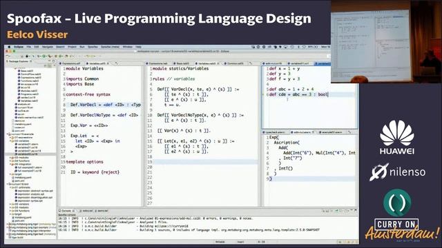 Eelco Visser - Spoofax: Live Programming Language Design смотреть онлайн