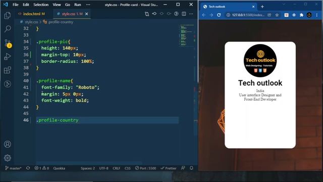 How To Make Profile Card Using HTML and CSS | User Profile Page Design with HTML & CSS смотреть онлайн
