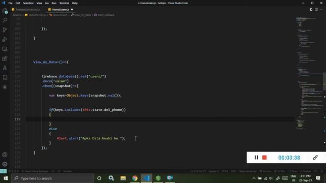 CRUD App Using Firebase in React Native हिंदी में View Data in Realtime Database смотреть онлайн