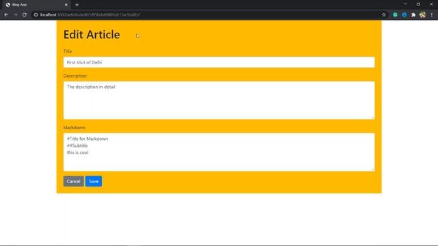 Markdown Blog App Demo смотреть онлайн