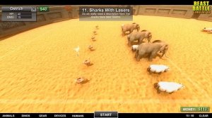 КОРОЛЕВСКАЯ АКУЛА МЕГАЛОДОН ПРОТИВ ДИНОЗАВРОВ - Игра Beast Battle Simulator  Битва динозавров