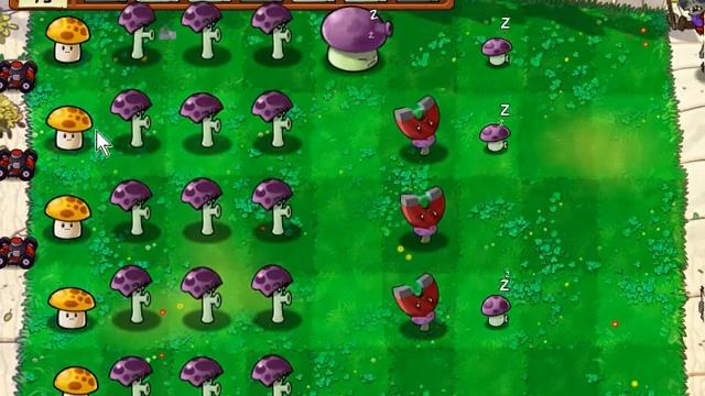 Прохождение игры "Растения против Зомби." Выполнение ачивки "Грибы днём." смотреть онлайн