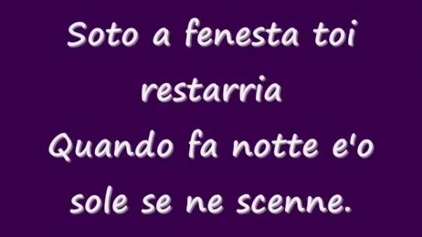 Il volo - O sole mio lyrics