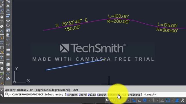 Create Alignment with Line & curve tools Bearing Distance method in AutoCAD Civil 3d Urdu/Hindi смотреть онлайн