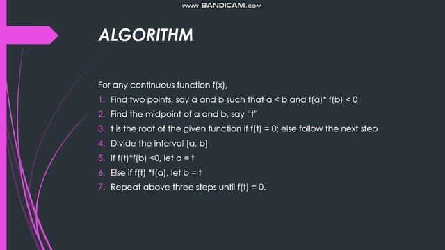 Presentation on bisection method (numerical computing) смотреть онлайн