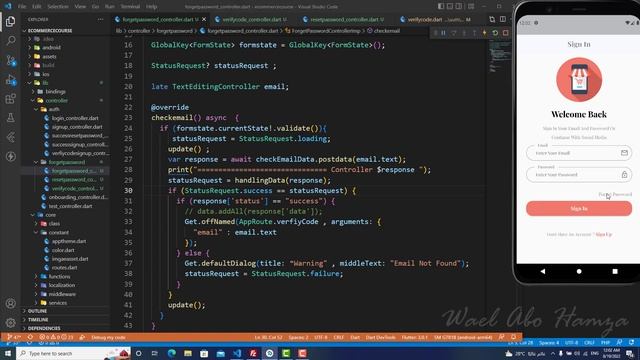50 - CheckEmail & ResetPassword view ( Flutter & PHP & MYSQL Ecommerce Arabic) смотреть онлайн