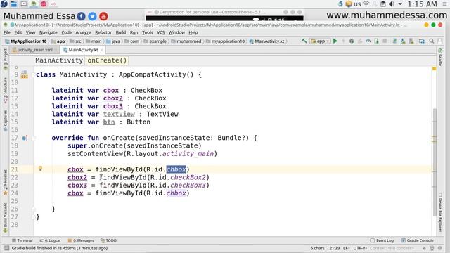 16 Kotlin android Studio Check Button смотреть онлайн