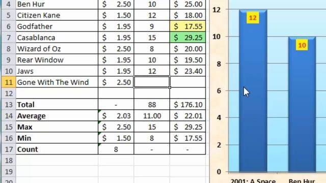 Excel 2010 Tutorial For Beginners #18 - Update Spreadsheet Formulas & Charts (Microsoft Excel) смотреть онлайн